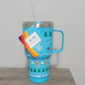 Aldi Gear Blue Holiday Tumbler